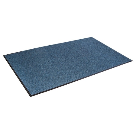 Crown Matting Technologies Scraper/Wiper Mat, Polypropylene and polyester fiber, 5/16" Thick, Blue, 3' W x 8' L NR 0038BL
